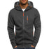 Cotton Mens Hoodies Zipper Sports Casual Wear Zipper 2019 Fashion Tide Jacquard Hoodies Fleece Jacket Fall Sweatshirts Coat - menochic